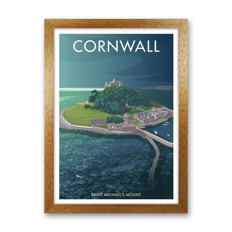 Cornwall St Micheal's Mount Art Print by Stephen Millership Oak Grain