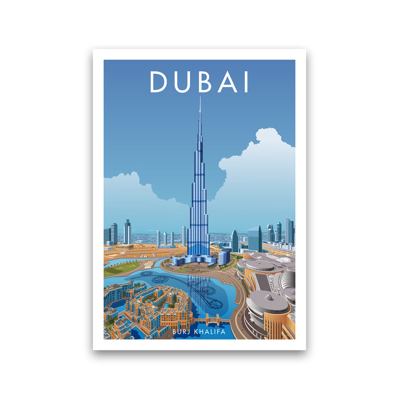 Dubai Travel Art Print By Stephen Millership Print Only