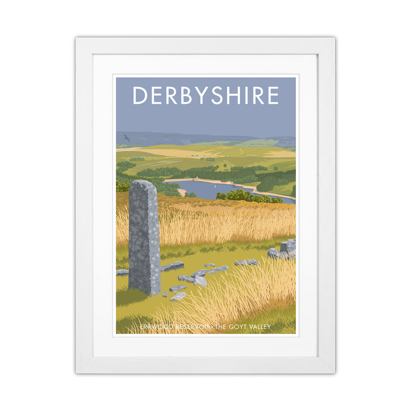 Derbyshire Errwood Travel Art Print By Stephen Millership White Grain