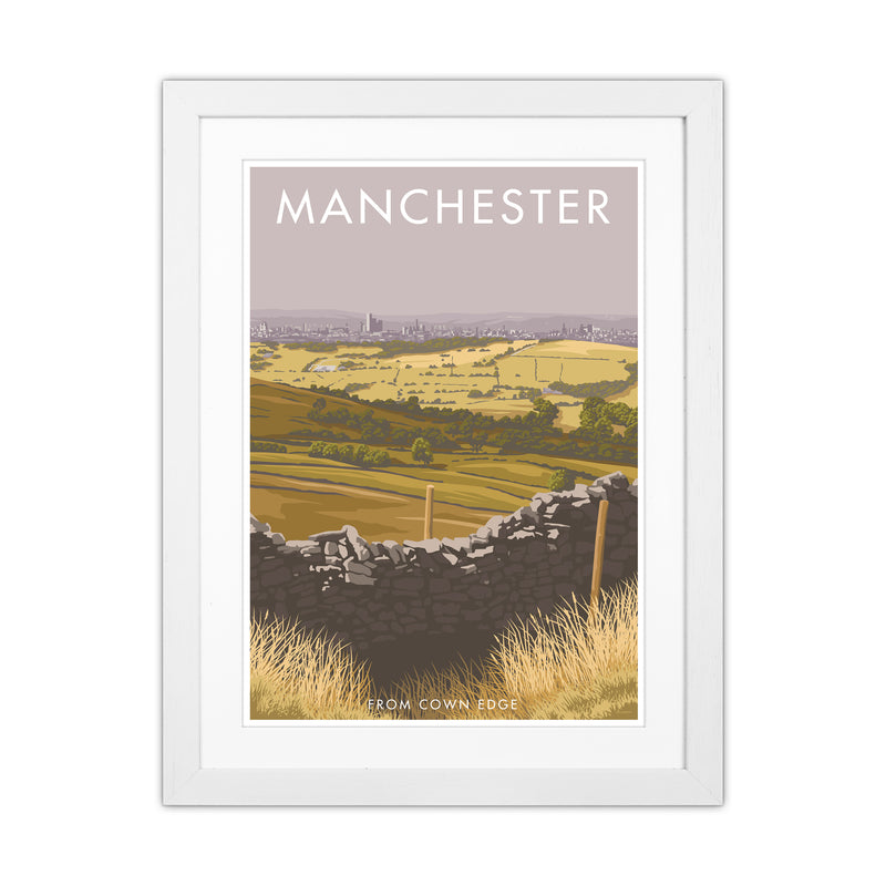 Manchester Cown Edge Travel Art Print By Stephen Millership White Grain