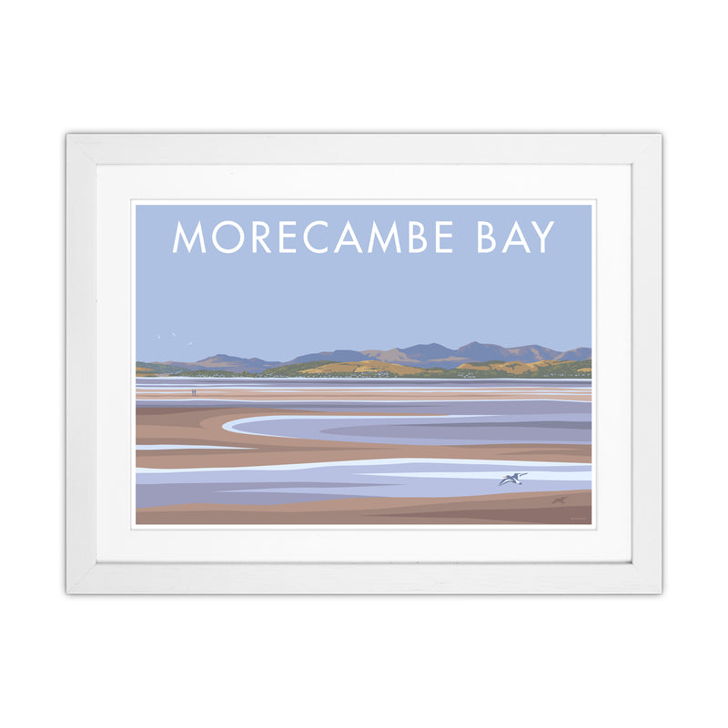 Morecambe Bay Travel Art Print By Stephen Millership White Grain
