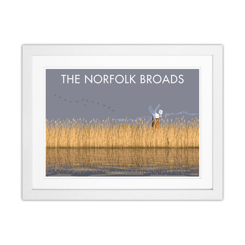 Norfolk Broads Travel Art Print By Stephen Millership White Grain