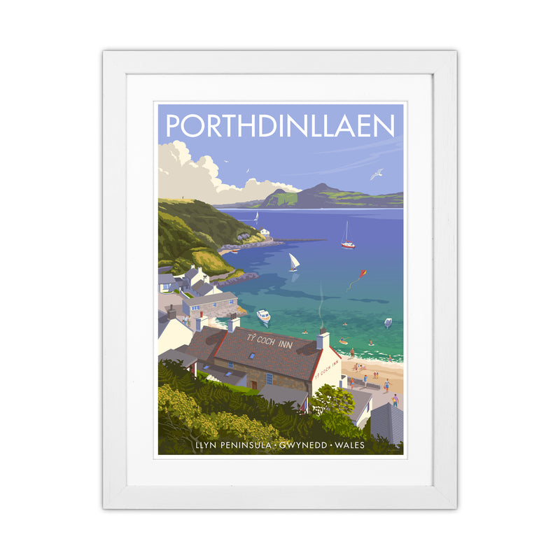 Wales Porthdinllaen Art Print by Stephen Millership White Grain