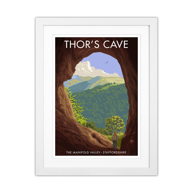 Staffordshire Thors Cave Travel Art Print by Stephen Millership White Grain