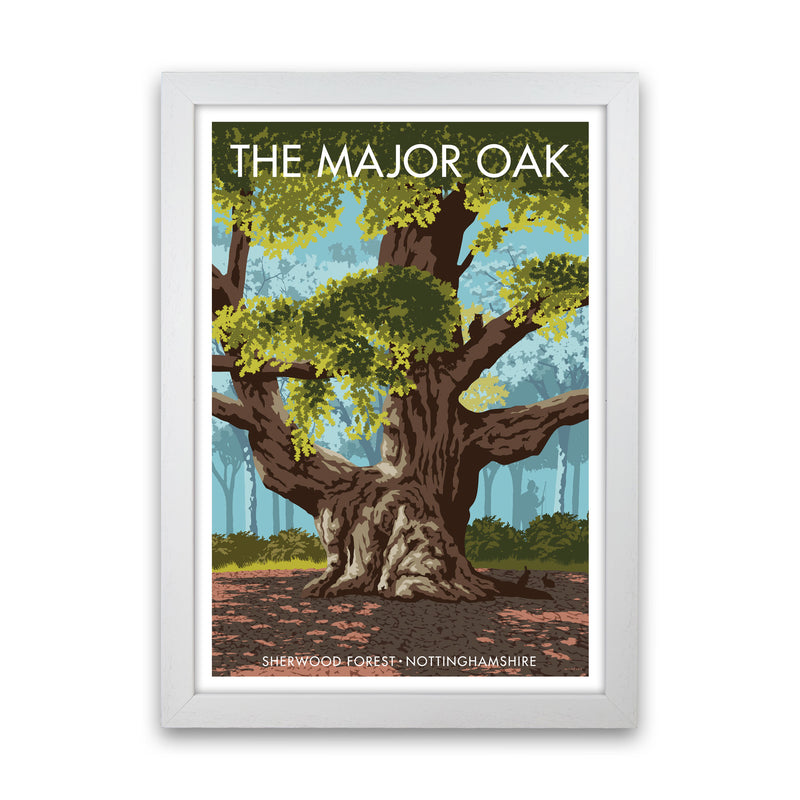 The Major Oak Art Print by Stephen Millership White Grain