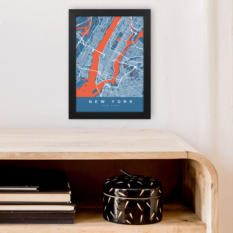 New York I Art Print by UrbanMaps A4 White Frame