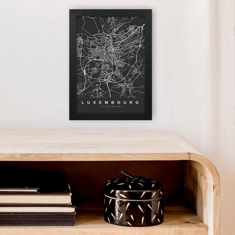 Luxembourg Art Print by UrbanMaps A4 White Frame
