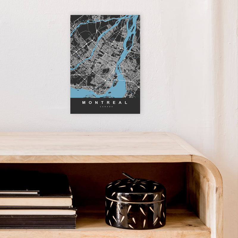 Montreal Art Print by UrbanMaps A4 Black Frame