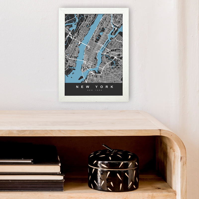 New York II Art Print by UrbanMaps A4 Oak Frame