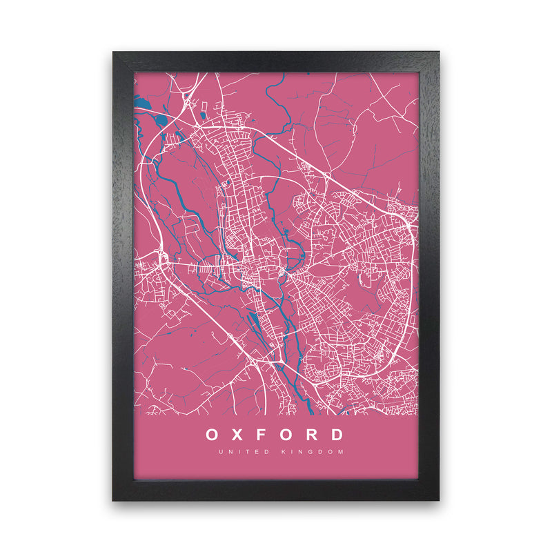 Oxford III Art Print by UrbanMaps Black Grain