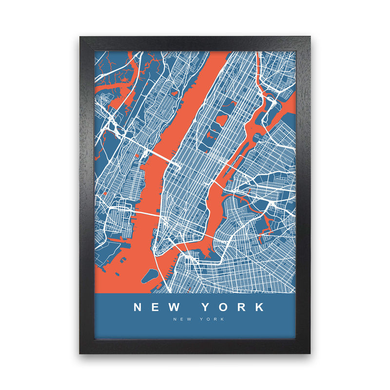 New York I Art Print by UrbanMaps Black Grain