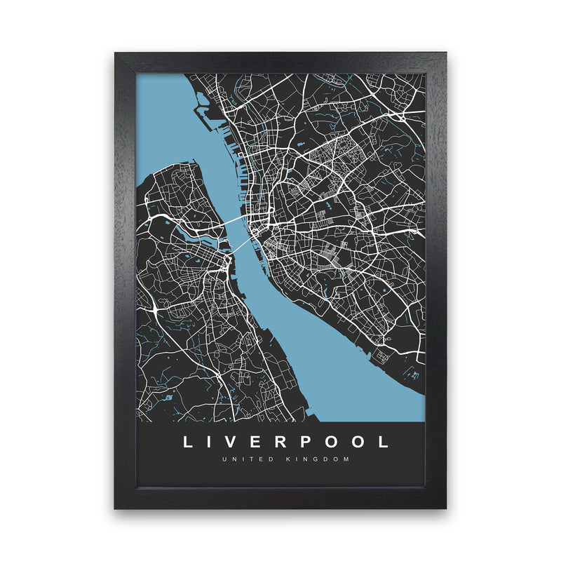 Liverpool II Art Print by UrbanMaps Black Grain