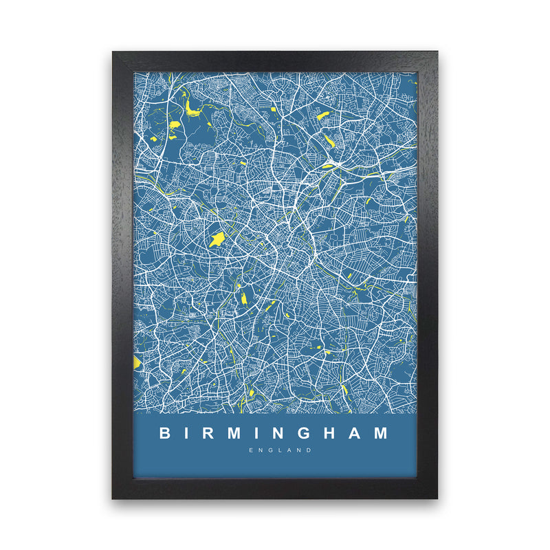 Birmingham II Art Print by UrbanMaps Black Grain