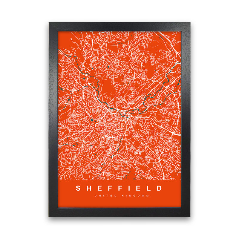 Sheffield I Art Print by UrbanMaps Black Grain