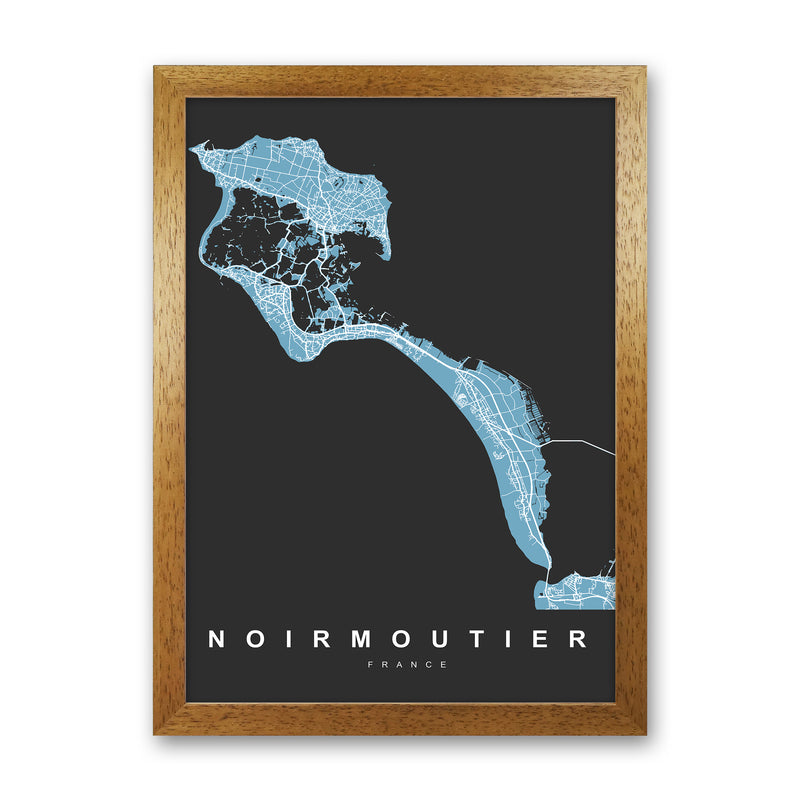 Noirmoutier Art Print by UrbanMaps Oak Grain