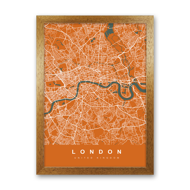 London I Art Print by UrbanMaps Oak Grain