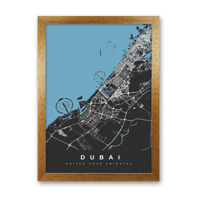 Dubai Art Print by UrbanMaps Oak Grain
