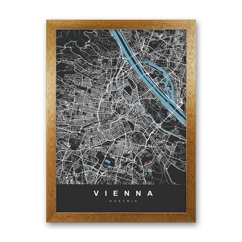 Vienna Art Print by UrbanMaps Oak Grain