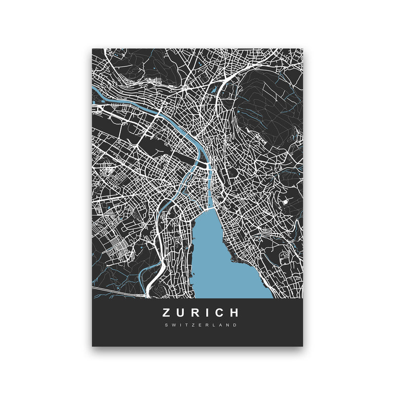 Zurich Art Print by UrbanMaps Print Only