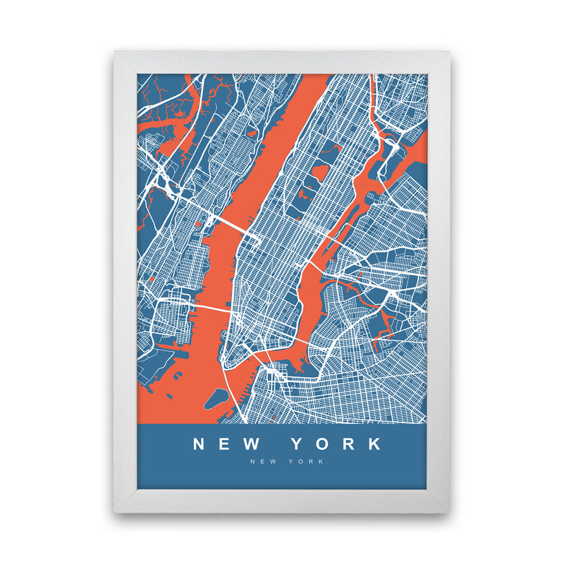 New York I Art Print by UrbanMaps White Grain