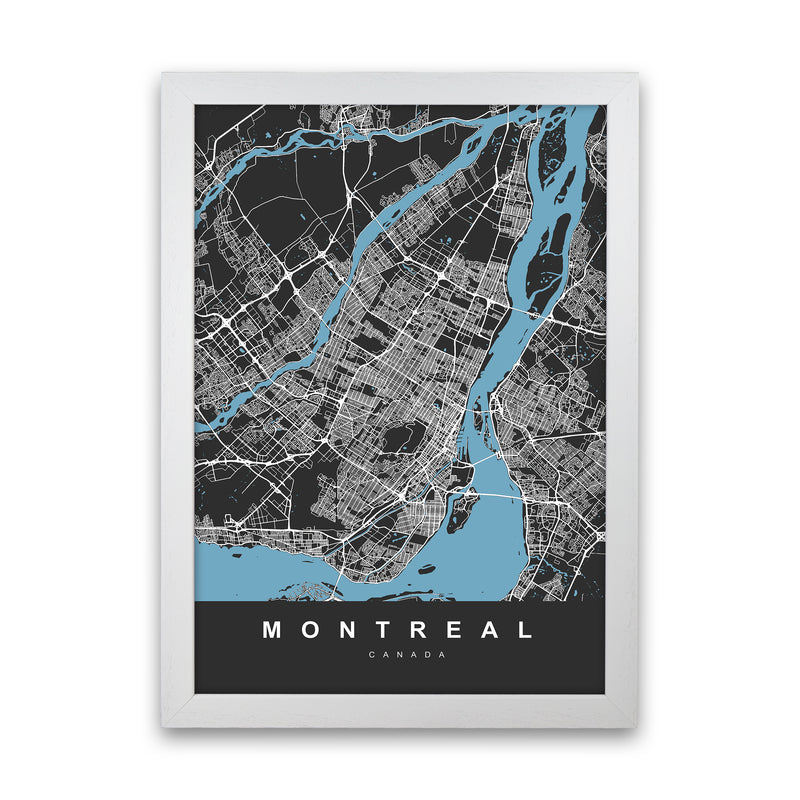 Montreal Art Print by UrbanMaps White Grain