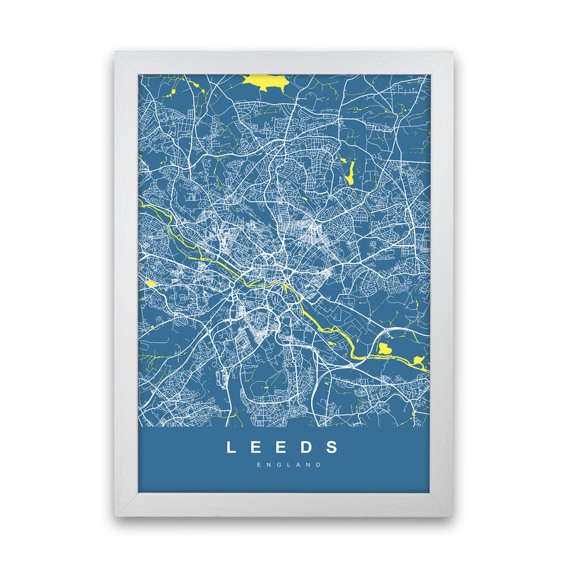 Leeds II Art Print by UrbanMaps White Grain