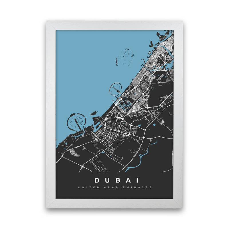 Dubai Art Print by UrbanMaps White Grain