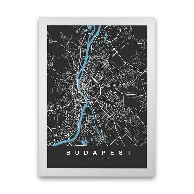 Budapest Art Print by UrbanMaps White Grain