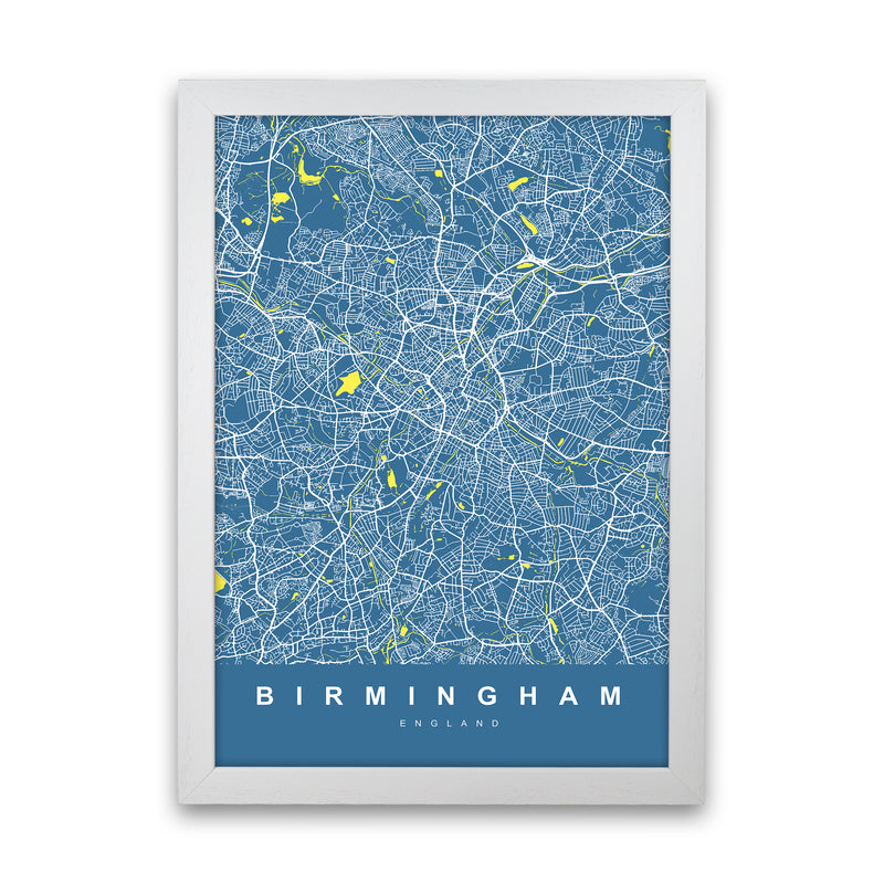Birmingham II Art Print by UrbanMaps White Grain