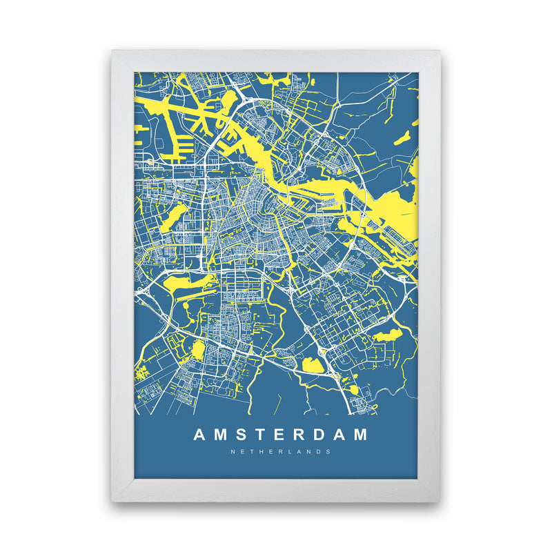 Amsterdam I Art Print by UrbanMaps White Grain