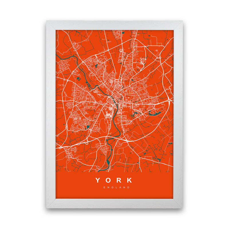 York I Art Print by UrbanMaps White Grain