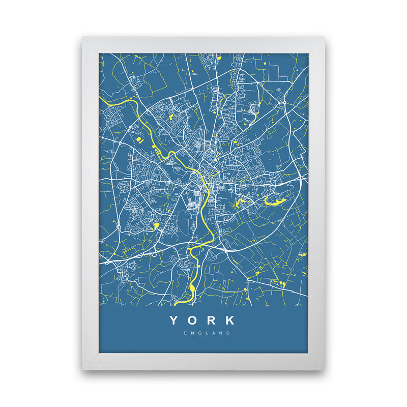 York II Art Print by UrbanMaps White Grain