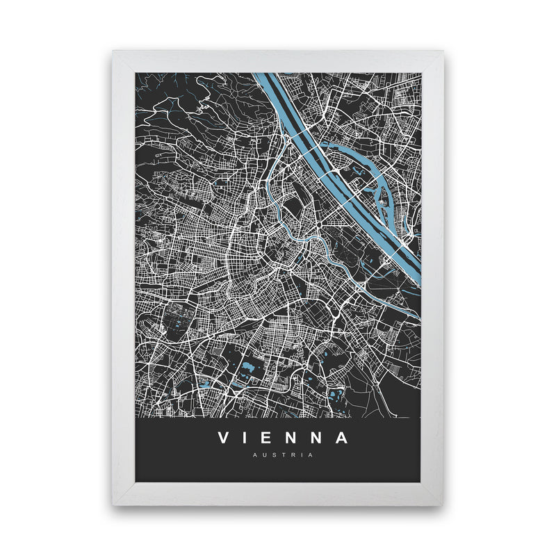 Vienna Art Print by UrbanMaps White Grain