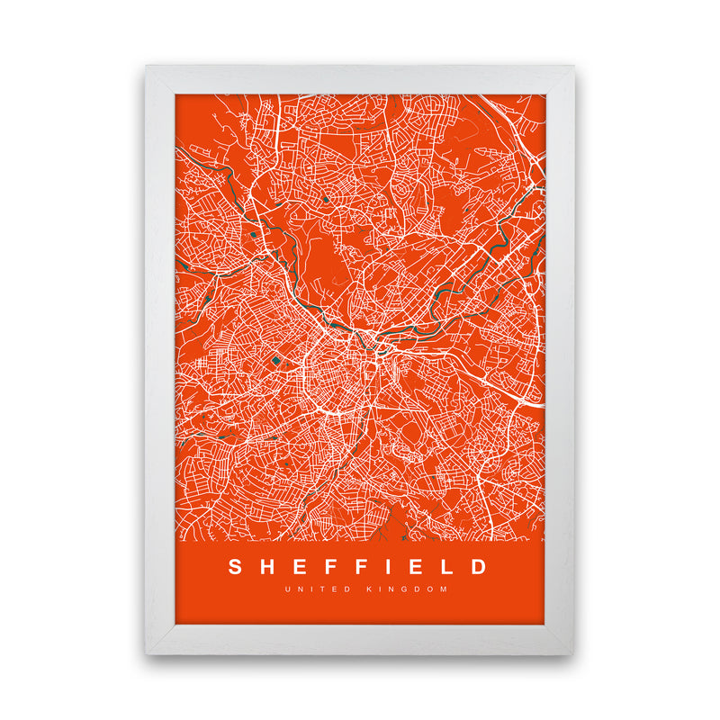 Sheffield I Art Print by UrbanMaps White Grain