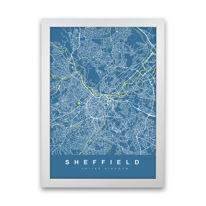Sheffield II Art Print by UrbanMaps White Grain