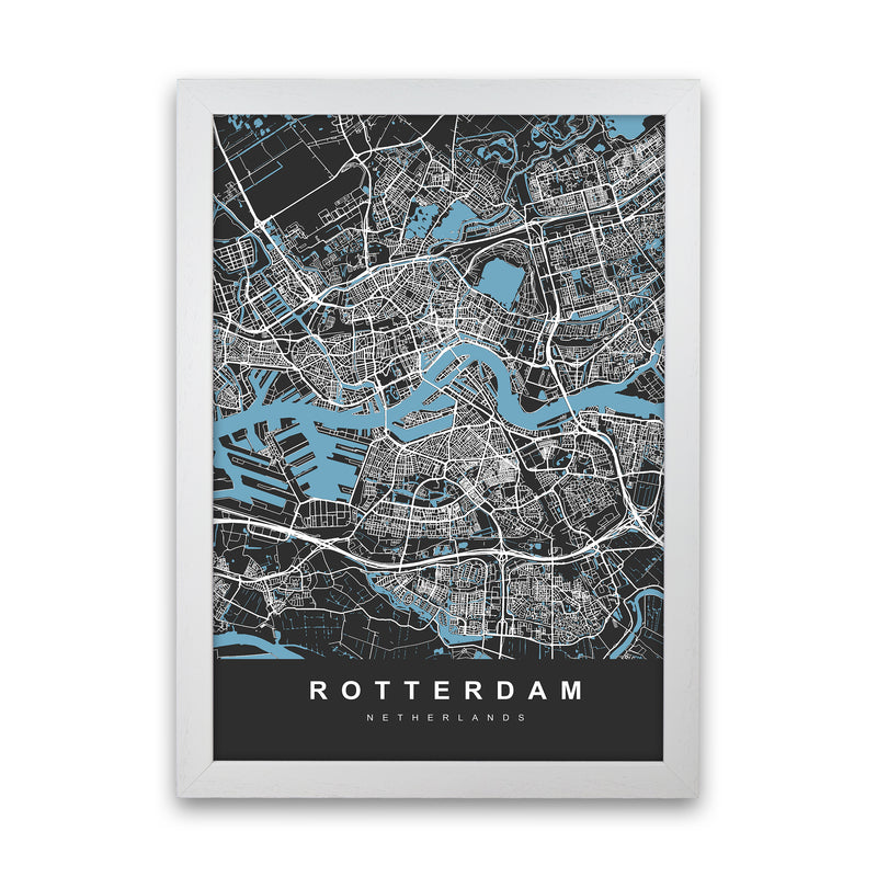 Rotterdam Art Print by UrbanMaps White Grain
