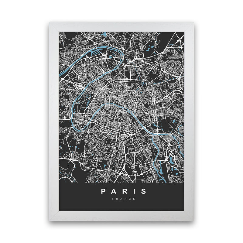 Paris Art Print by UrbanMaps White Grain