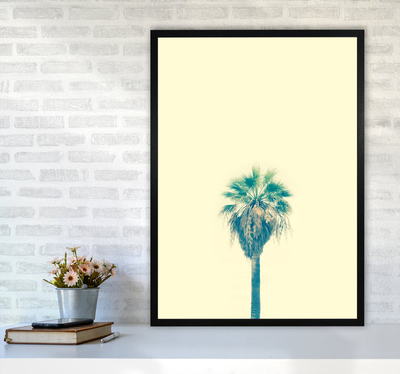 Yellow Palm Tree Photography Print by Victoria Frost A1 White Frame