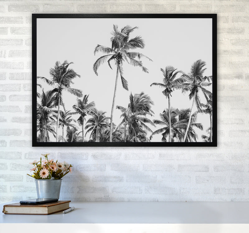 Palm Trees on the beach II Photography Print by Victoria Frost A1 White Frame