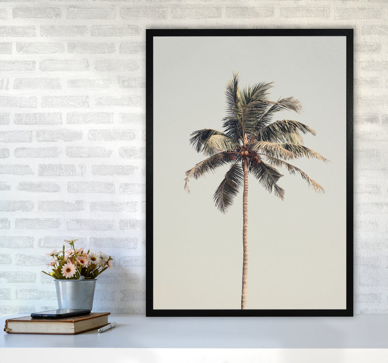 Palm tree by the beach Photography Print by Victoria Frost A1 White Frame
