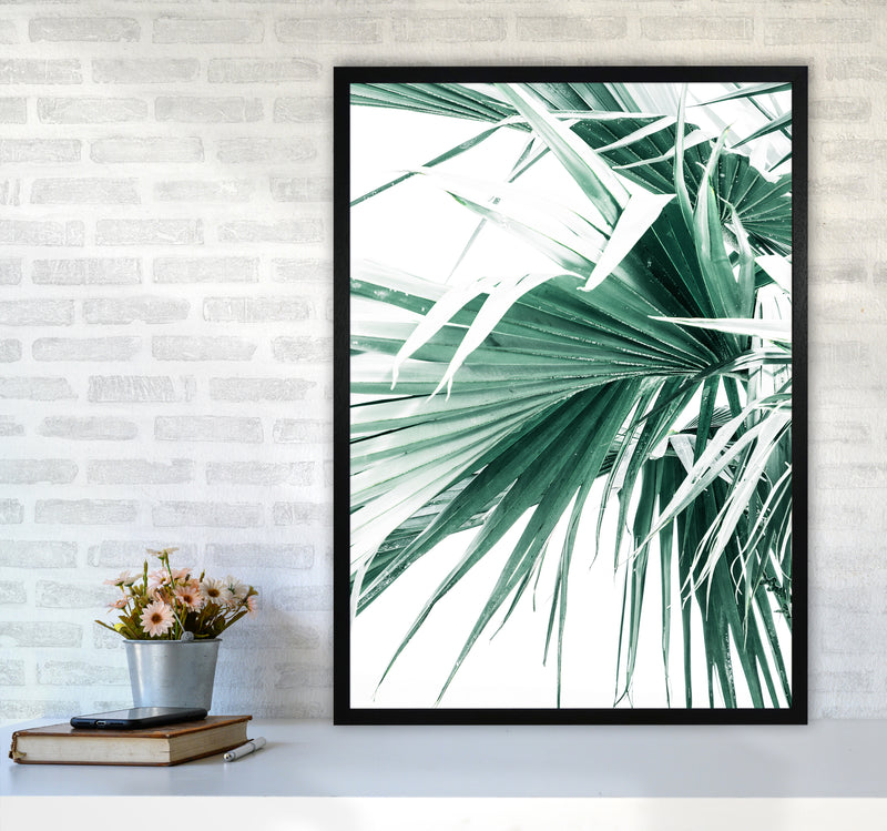 Palm Leaves Photography Print by Victoria Frost A1 White Frame