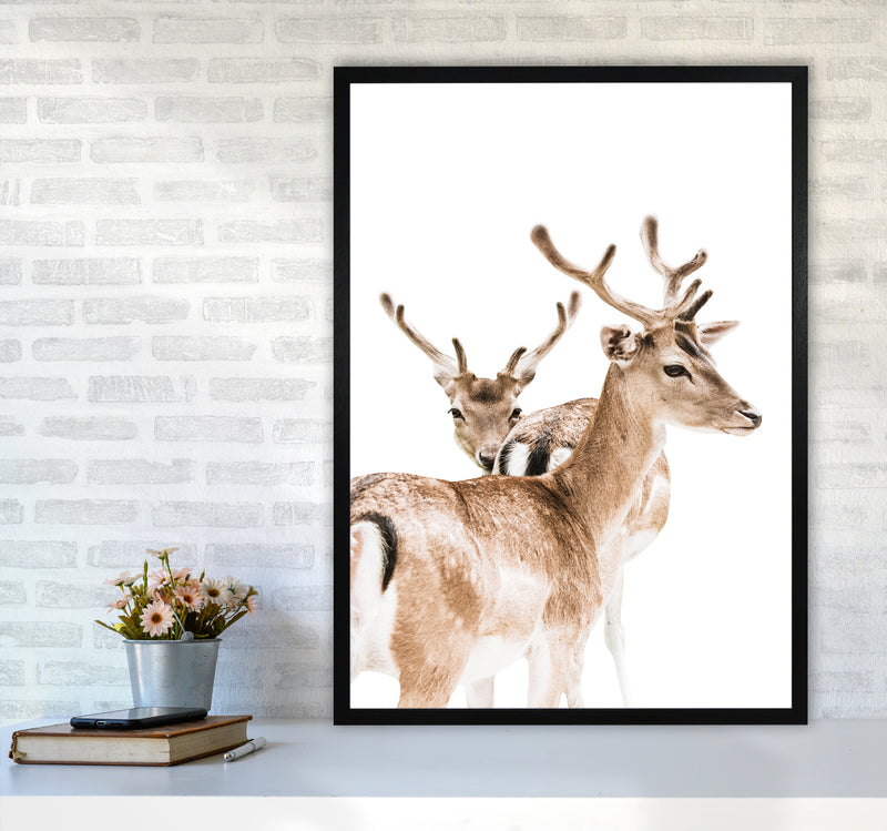 Deers II Photography Print by Victoria Frost A1 White Frame