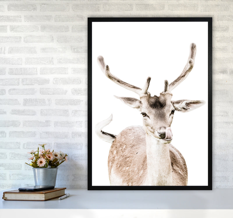 Deer I Photography Print by Victoria Frost A1 White Frame