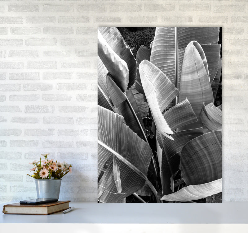Palms Leafs Photography Print by Victoria Frost A1 Black Frame