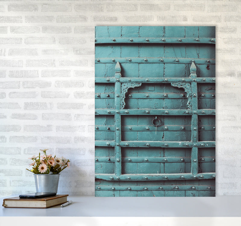Blue Door Photography Print by Victoria Frost A1 Black Frame