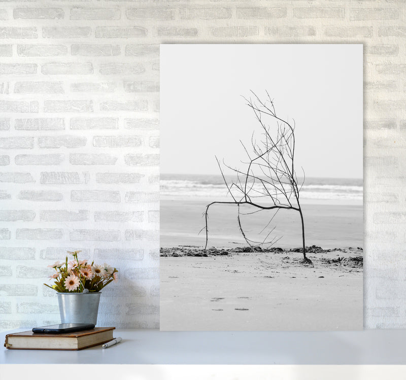 Beach Sculpture Photography Print by Victoria Frost A1 Black Frame