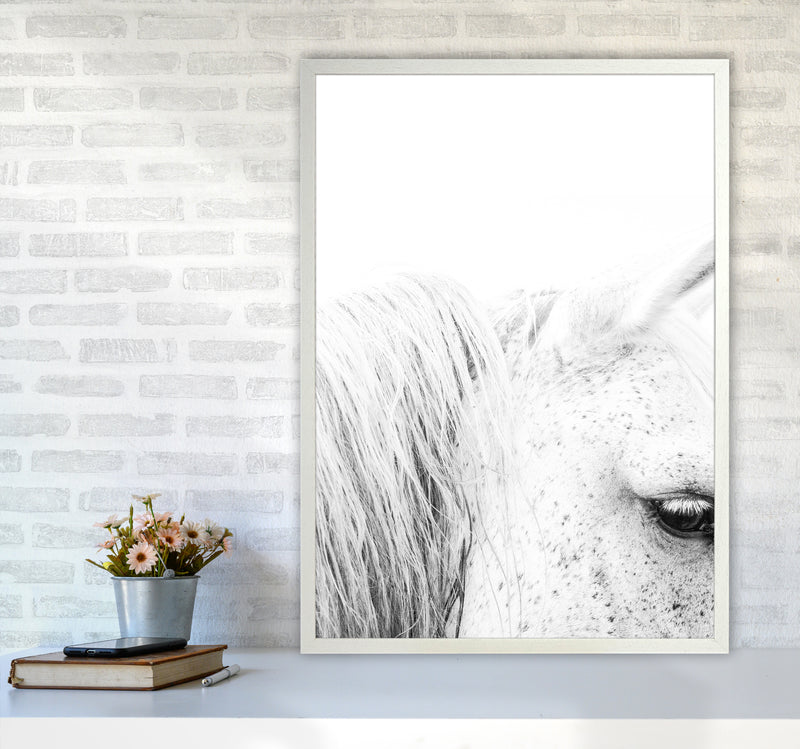 White Horse II Photography Print by Victoria Frost A1 Oak Frame