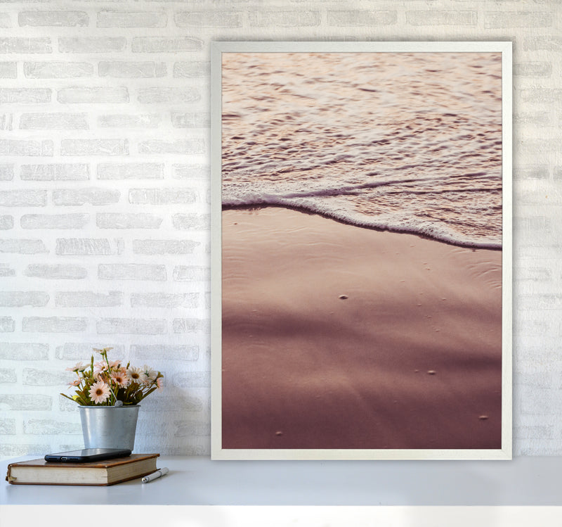 Sunset Waves Photography Print by Victoria Frost A1 Oak Frame