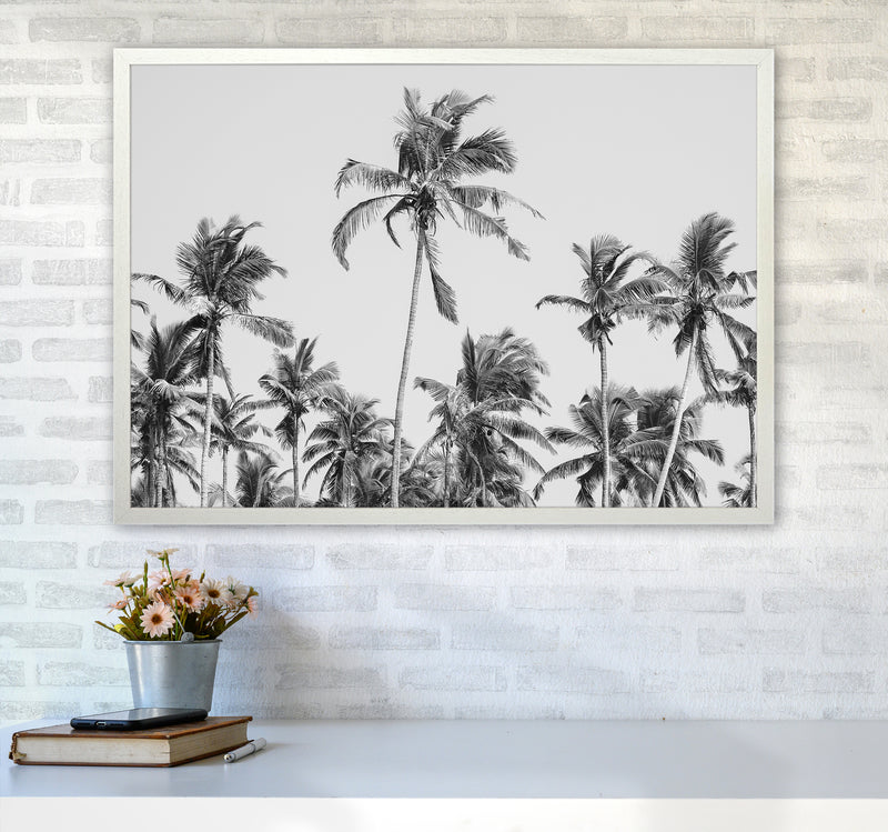 Palm Trees on the beach II Photography Print by Victoria Frost A1 Oak Frame