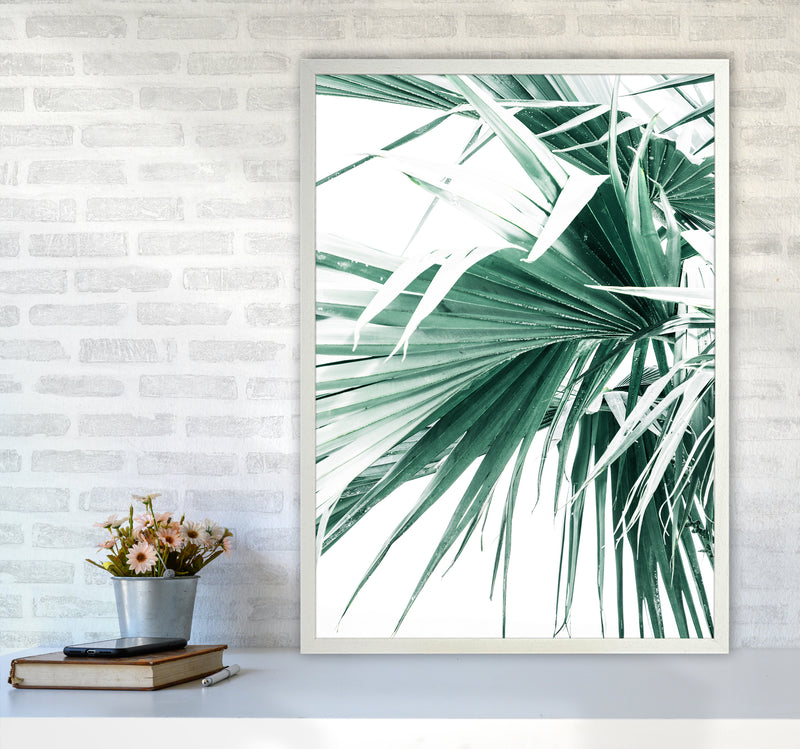 Palm Leaves Photography Print by Victoria Frost A1 Oak Frame